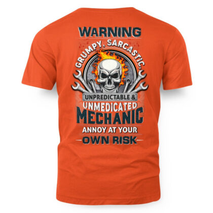 Warning Grumpy Mechanic Apparel - Sarcastic Quote T-Shirt